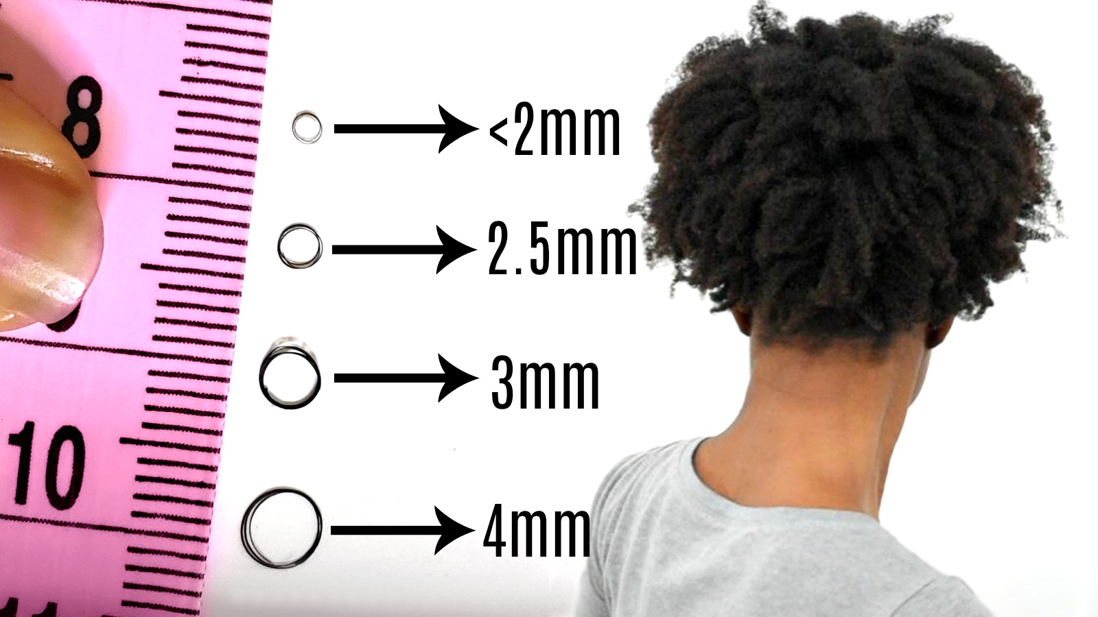 measuring hair width with laser diffraction
